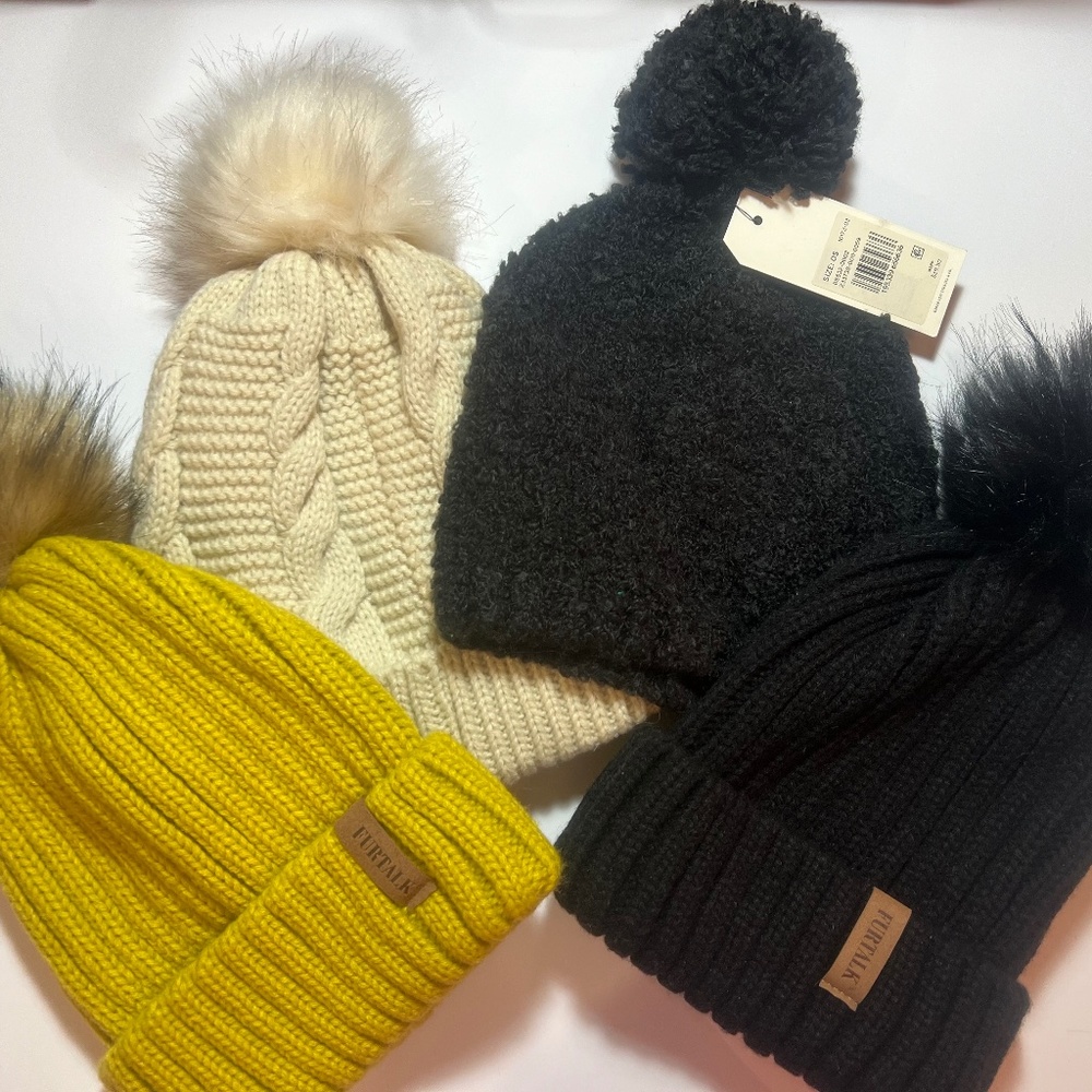 Winter Pom Pom hat bundle